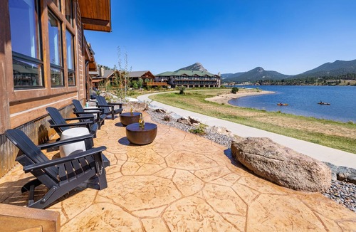 Estes Park Cabin | Private Lakefront Cabin - Jacuzzi, Indoor/Outdoor Fireplace, Two Large Patios,