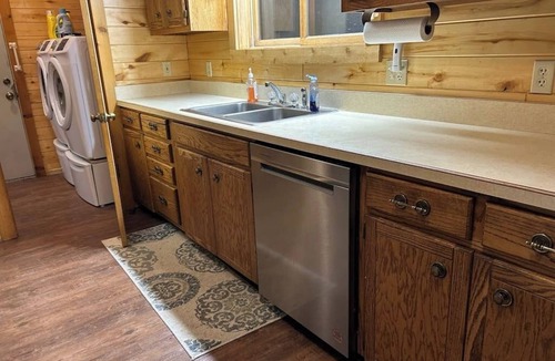 South Fork House | Secluded mountain-view home with hot tub, grill, firepit, wood stove, fireplace