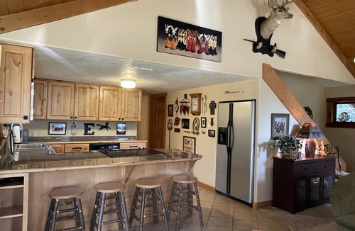 Bayfield Cabin | Slice of heaven! Log home w/huge deck & outstanding views on 7 acres w/creek