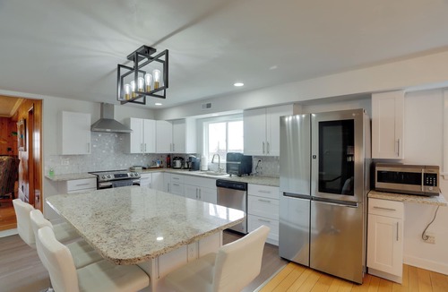 Woodland Beach Cottage | Spacious Lakefront House w/Backyard Fire Pit