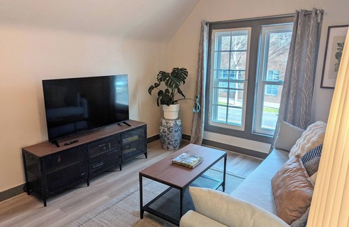 Cole Apartment | The Green House, RiNo - Luxury Queen Bed, Pullout Couch & Full Kitchenette