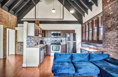 Tremont House | Urban Industrial Penthouse | Game Room Pool Table