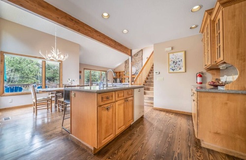 Aspen Brook Cabin | Walk into Park! Pool Table, 2 Fireplaces, River