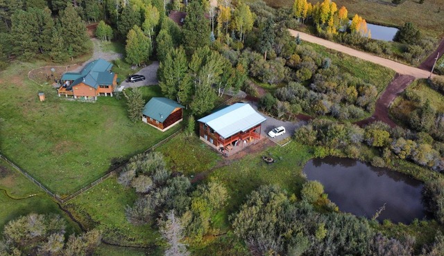 3 Cabins, 2 Acres, Private Pond, Walk to Restaurants, 4 Separate Sleeping Units