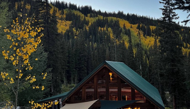 Amazing Log Cabin w/prvt Hot Tub, gourmet kitchen + views! Secluded and Cozy!