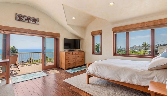 Blue Ocean View Retreat | Steps from the Beach | Perfect Coastal Getaway