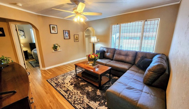 Charming 1938 Pueblo Home with Game Room, Firepit and Boho Bedroom