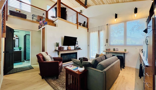 Cozy, Modern Stay: Views, Fireplace, Walk Downtown