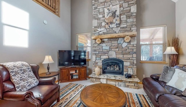 Family-Friendly Abode near River w/Fireplace, 2 Living Areas, WiFi & Firepit