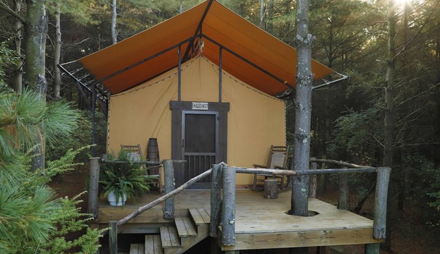 Glamping Tent on over 400 acres! Luxurious amenities in the heart of nature.