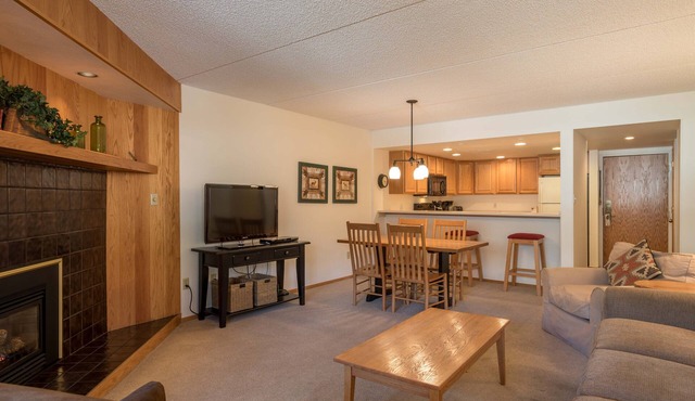 Great "Ski-in/ski-out" condo, free wifi, & parking.