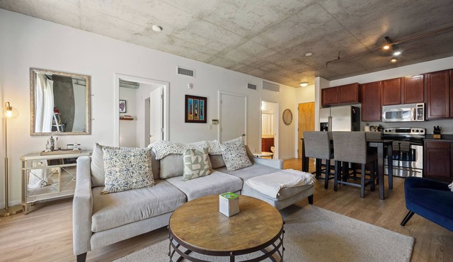 Modern Furnished Loft w Parking + Balcony Near Union Station