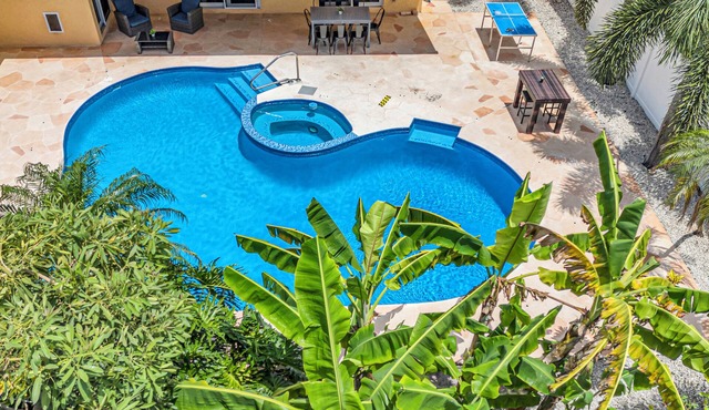Spacious Palm Paradise Retreat -Heated Pool East Delray - Near The Beach- 4/3