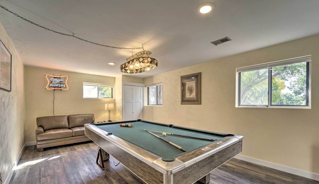 Sunlit Sanctuary w/ Game Room & Fenced Yard!