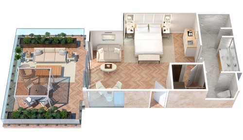 Suite, 1 King Bed, Ocean View (Catalina)