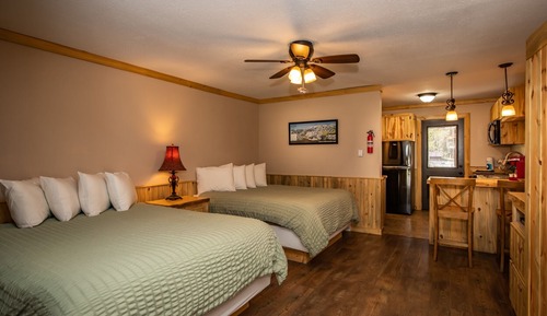 Double Queen Bed,  Kitchen, Walk-In Shower